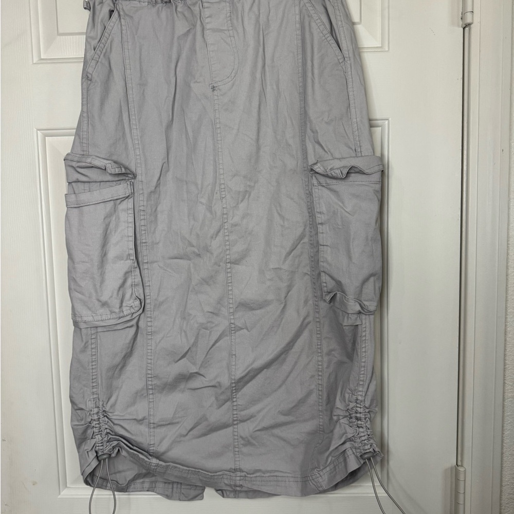 Light Gray Cargo Skirt